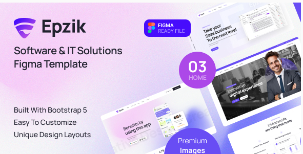 Epzik - Software & IT Solutions Figma Template