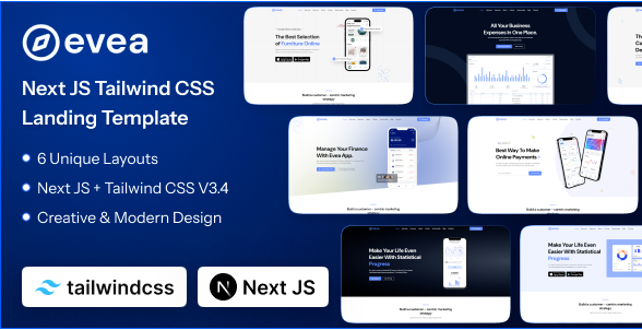 Evea - Next Js Landing Page Template