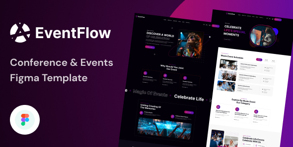 EventFlow - Conference & Events Figma Template