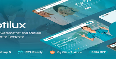 Eye Clinic Optometrist & Optical Store Template