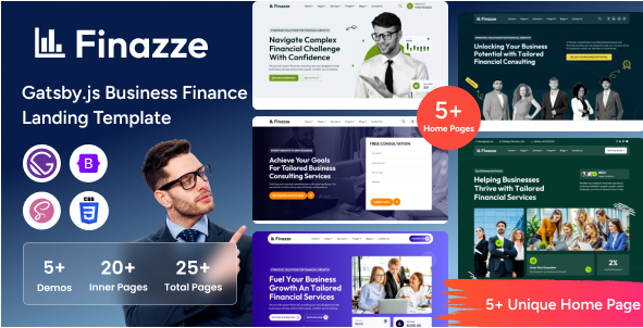 Finazze - Gatsby.js Business and Finance Template