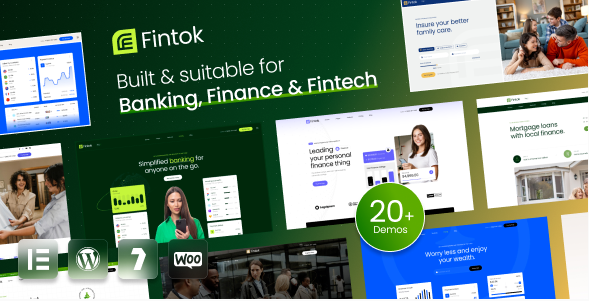 Fintok - Banking Finance & Fintech WordPress Theme