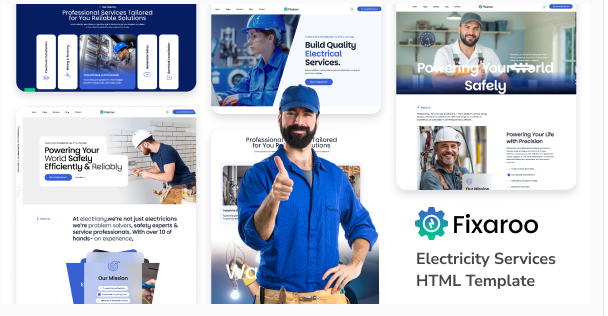 Fixaroo - Electricity Services HTML Template