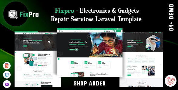 Fixpro - Electronics Repair Laravel Template