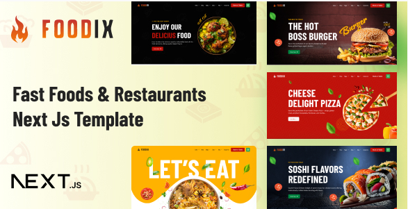 Foodix - Fast Foods & Restaurants NextJs Template