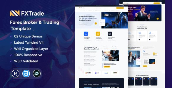 Fxtrade - Forex Broker & Trading Next Js Template
