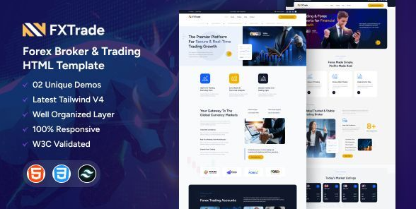 Fxtrade - Forex Broker & Trading Template