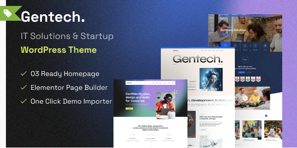 Gentech – IT Solutions & Startup WordPress Theme