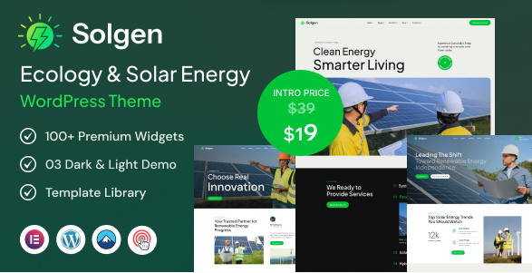 Green Ecology & Solar Energy WordPress Theme