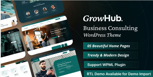 GrowHub - Business Consulting WordPress Theme