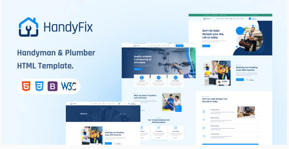 Handyfix – Handyman & Plumber HTML Template