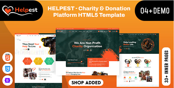 Helpest - Charity & Donation HTML5 Template