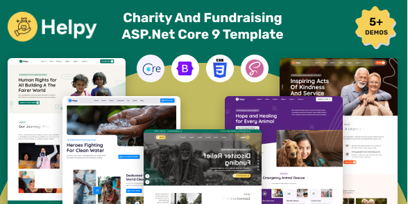 Helpy - Charity And Fundraising ASP.Net Core 9