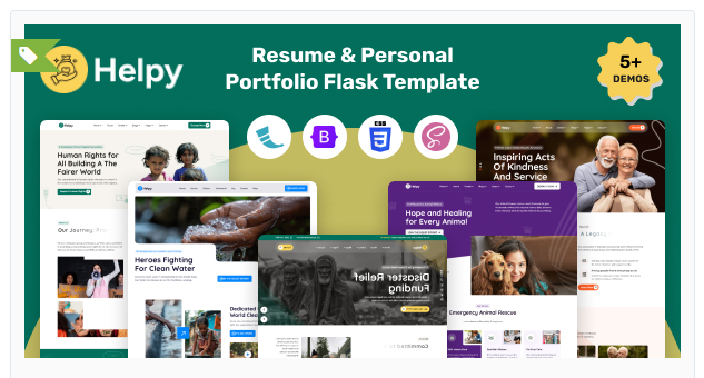Helpy - Charity And Fundraising Flask Template