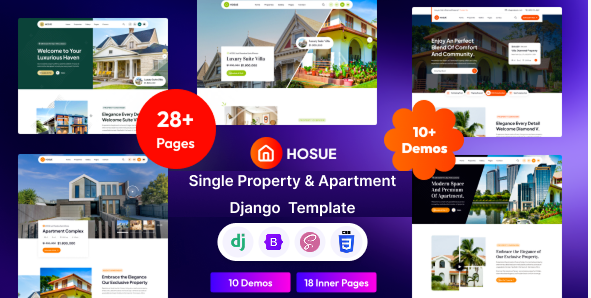 Hosue - Single Property &Apartment Django Template