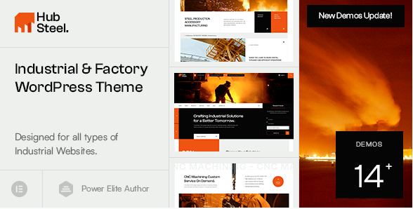 Hubsteel - Industrial & Factory WordPress Theme