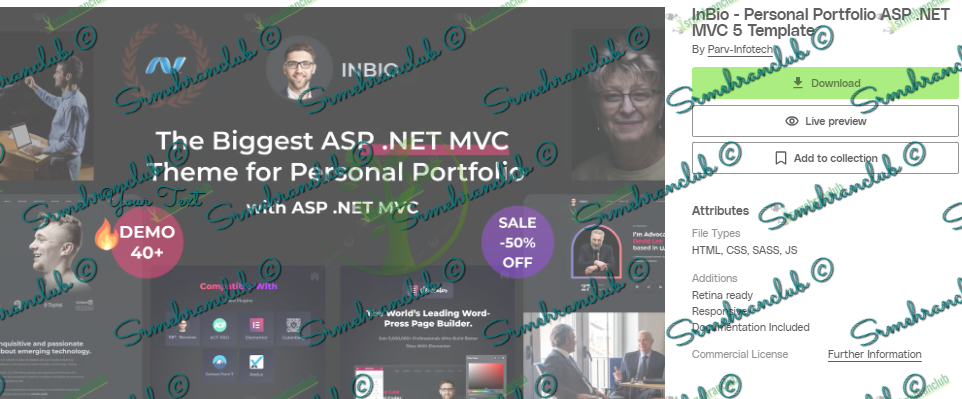 InBio - Personal Portfolio ASP .NET MVC 5 Template
