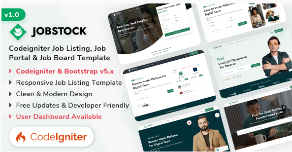 JobStock - Codeigniter Job Listing Template