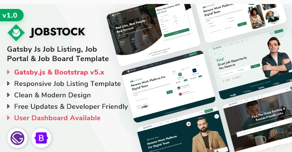 JobStock - Gatsby.js Job Listing Template