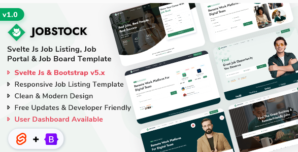 JobStock - Svelte Job Listing Template