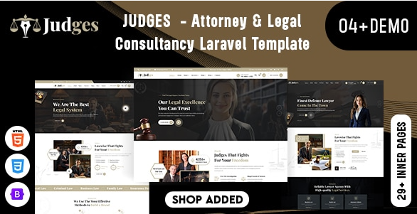Judges - Attorney & Legal Laravel Template