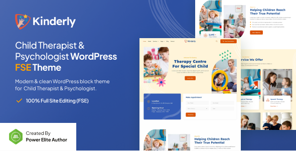 Kinderly – Child Therapist & Psychologist Theme