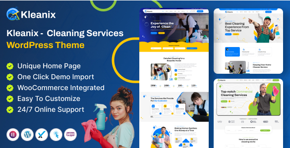 Kleanix - Cleaning Service WordPress Theme