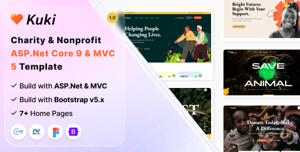 Kuki - Charity & Nonprofit ASP.Net & MVC Template