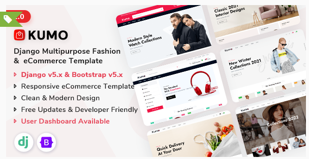 Kumo - Django Multipurpose eCommerce Template