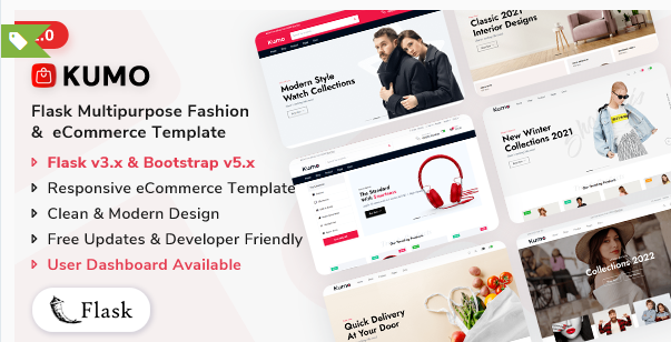 Kumo - Flask Multipurpose eCommerce Template
