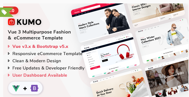 Kumo - Vue Js Multipurpose eCommerce Template