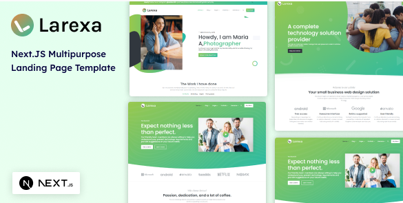 Larexa - Nextjs Business & Corporate Landing Page
