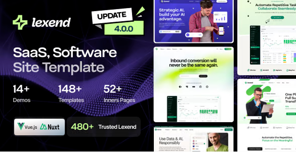 Lexend - Software, SaaS & Startup Vue JS 3, Nuxt J