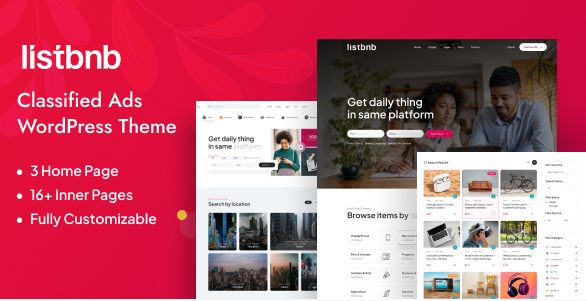 Listbnb - Classified Ads WordPress Theme