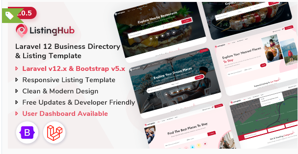 ListingHub - Laravel 12 Business Listing Template