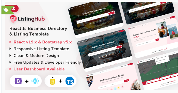 ListingHub - React Js Business Listing Template