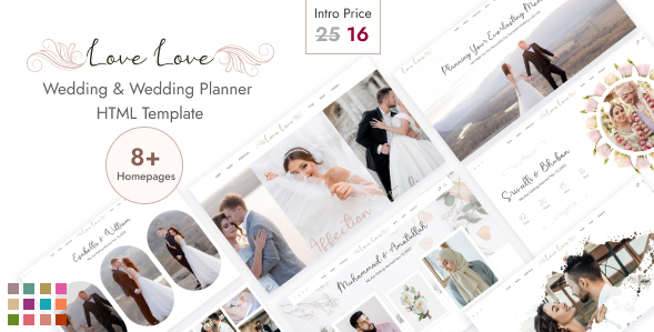 LoveLove - Wedding & Wedding Planner Template