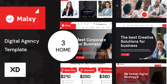 Malxy - Creative Digital Agency XD Template
