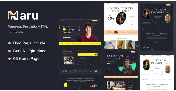 Maru – Personal Portfolio Websites