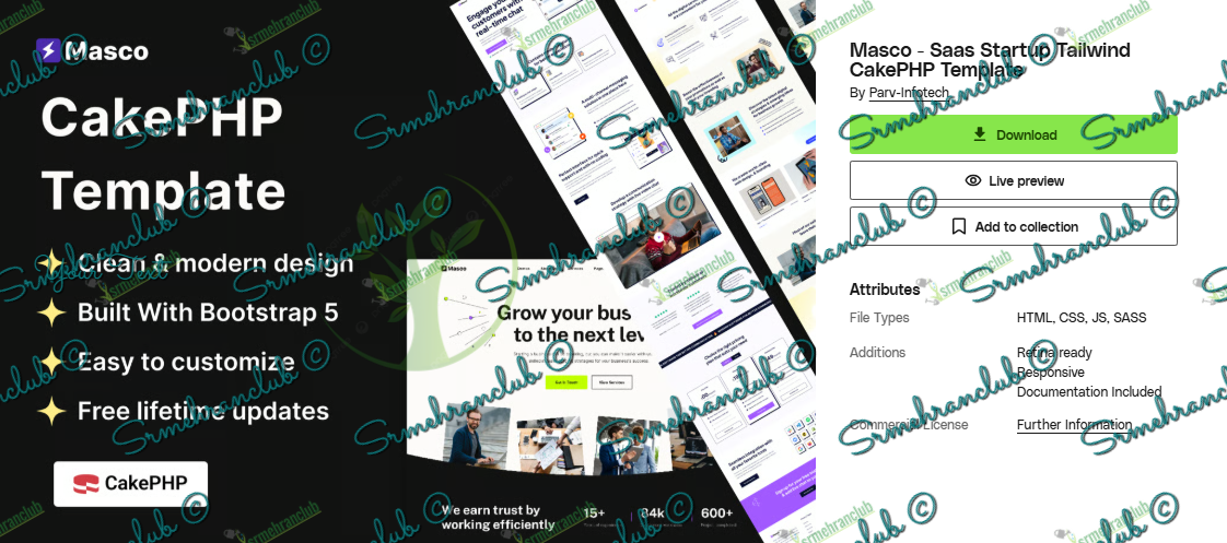 Masco SaaS Tailwind CakePHP Template – GPL Free Download