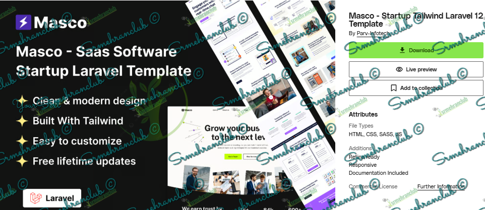 Masco Startup Tailwind Laravel 12 Template Free Download