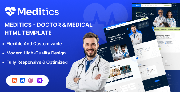Meditics – Medical & Healthcare HTML Template