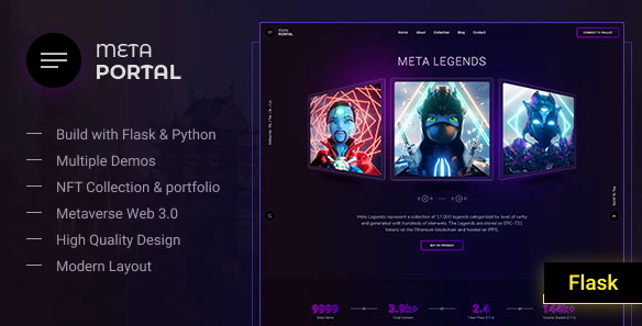 MetaPortal - Flask NFT Portfolio and Landing Page