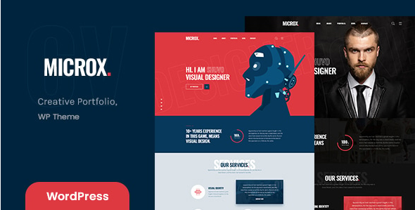 Microx – Personal Portfolio WordPress Theme + RTL