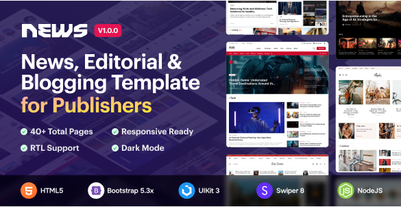 Modern News & Magazine Template + RTL