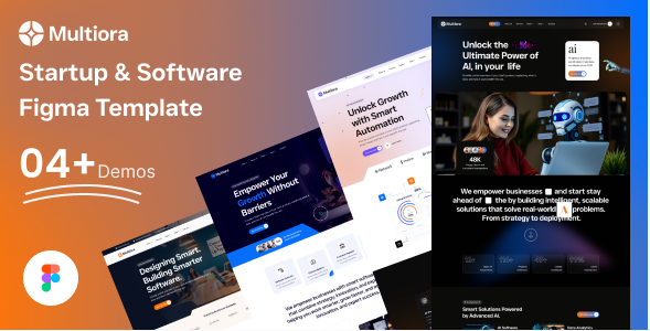 Multiora - Startup & Software Figma Template