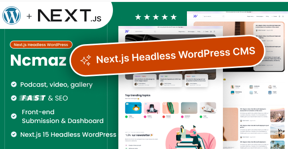 Ncmaz - NextJs Headless WordPress Blog Magazine