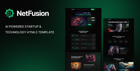 NetFusion - AI Powered Startup & Technology HTML5