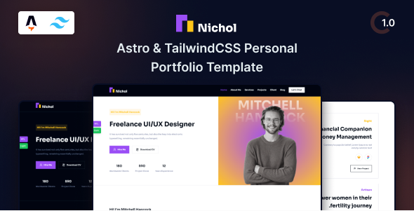 Nichol - Astro Personal Portfolio Template