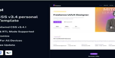 Nichol - Tailwind CSS Personal Portfolio Template